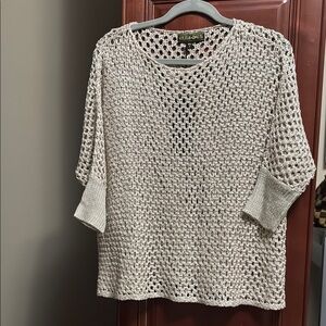 Heidi Daus NWT Beige Knit Sweater